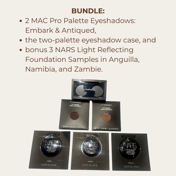MAC Embark and Antiqued Eyeshadow with Casa and Nars samples - Picture 1 of 17